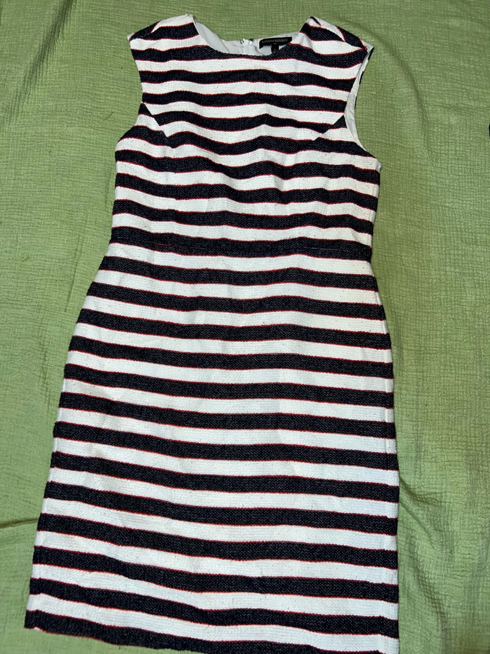 Banana Republic Navy, White & Red Striped Knit Tank